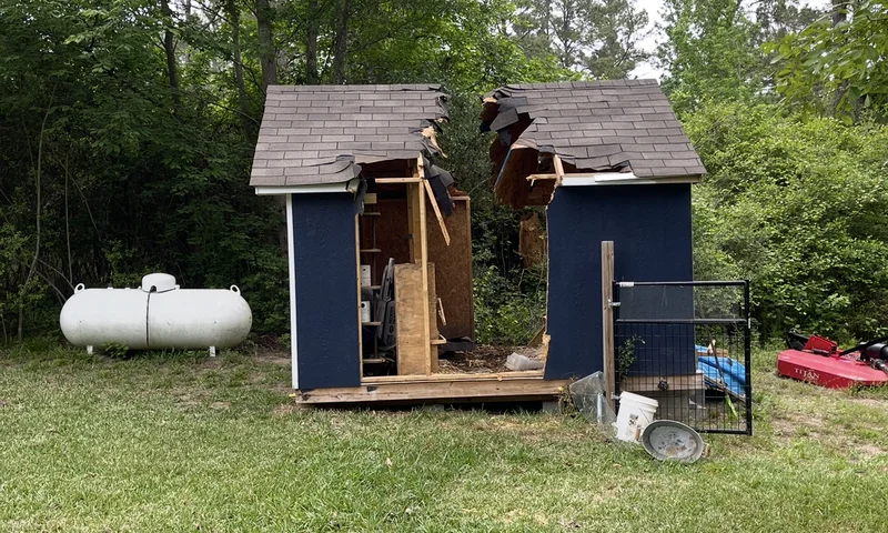 Storm debris after cleanup