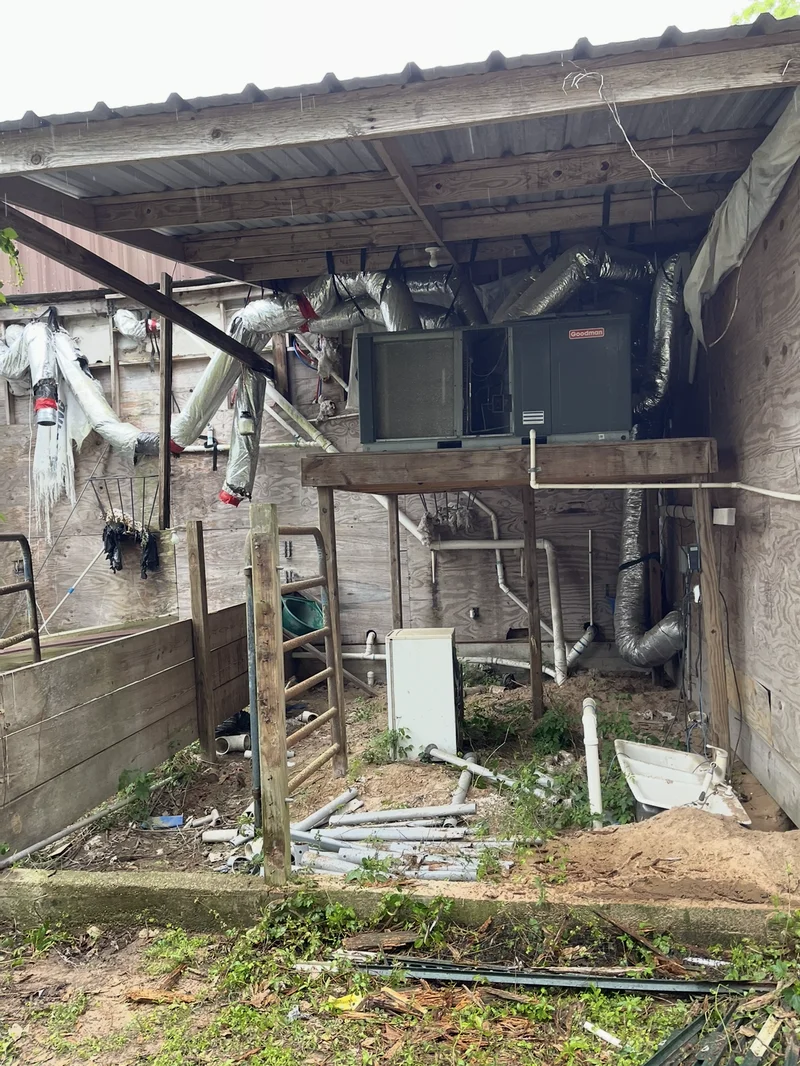 Commercial building before cleanout
