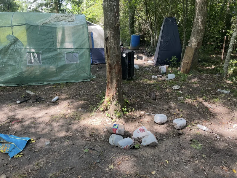 Encampment before cleanout